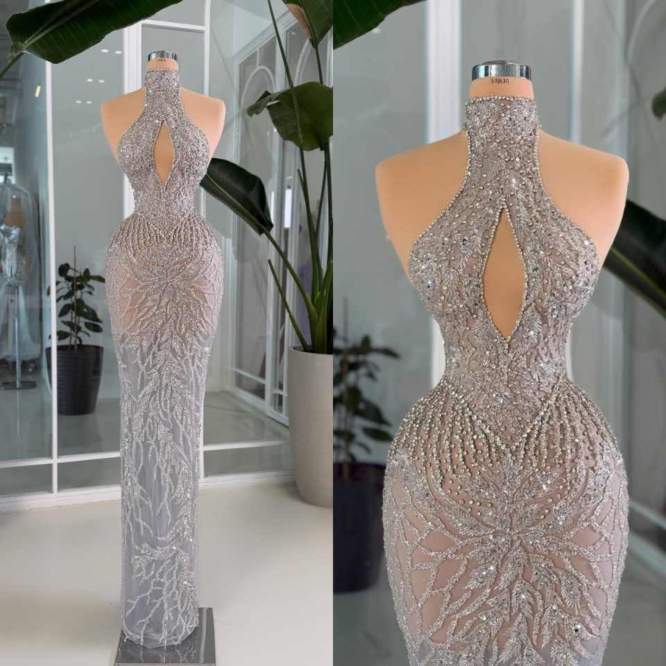 Maxi Dress Halter - Sleek Evening Dresses Halter Neck Keyhole