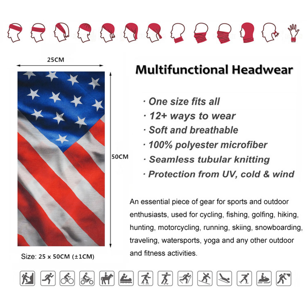 USA Flag Pattern Sun Protectiv - Headband Summer Knit review and price