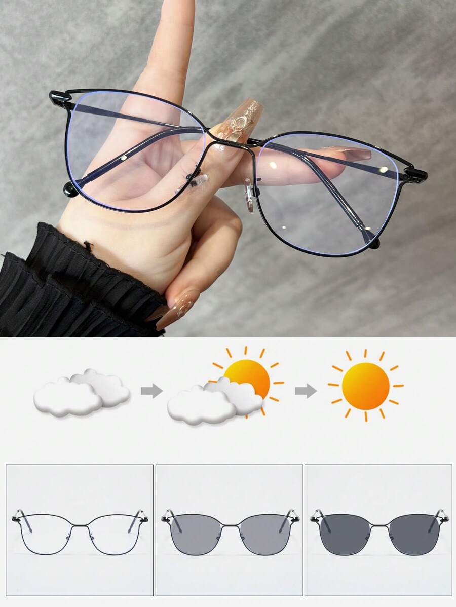 1pc Metal Cat-Eye Hollow Frame - Sunglasses Cat Eye review and price