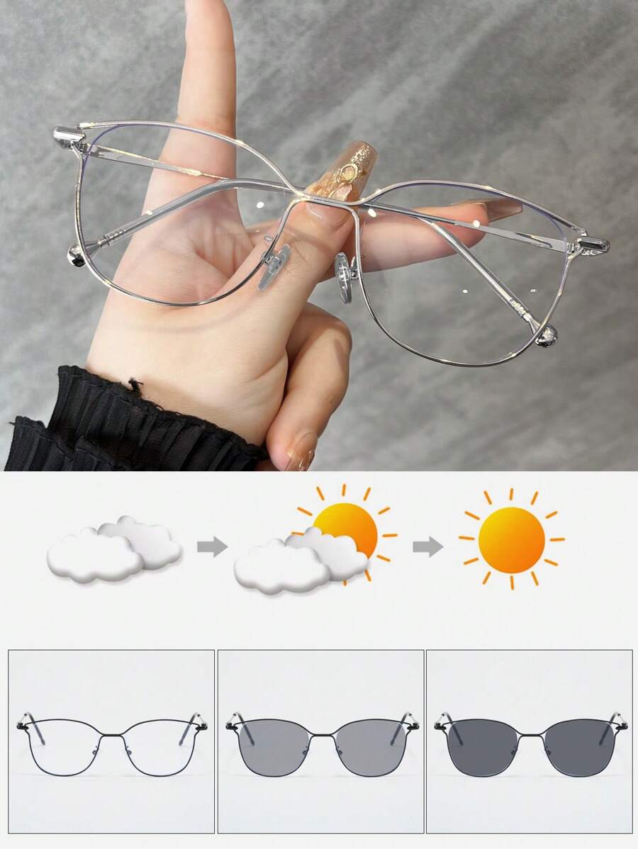 1pc Metal Cat-Eye Hollow Frame - Sunglasses Cat Eye review and price