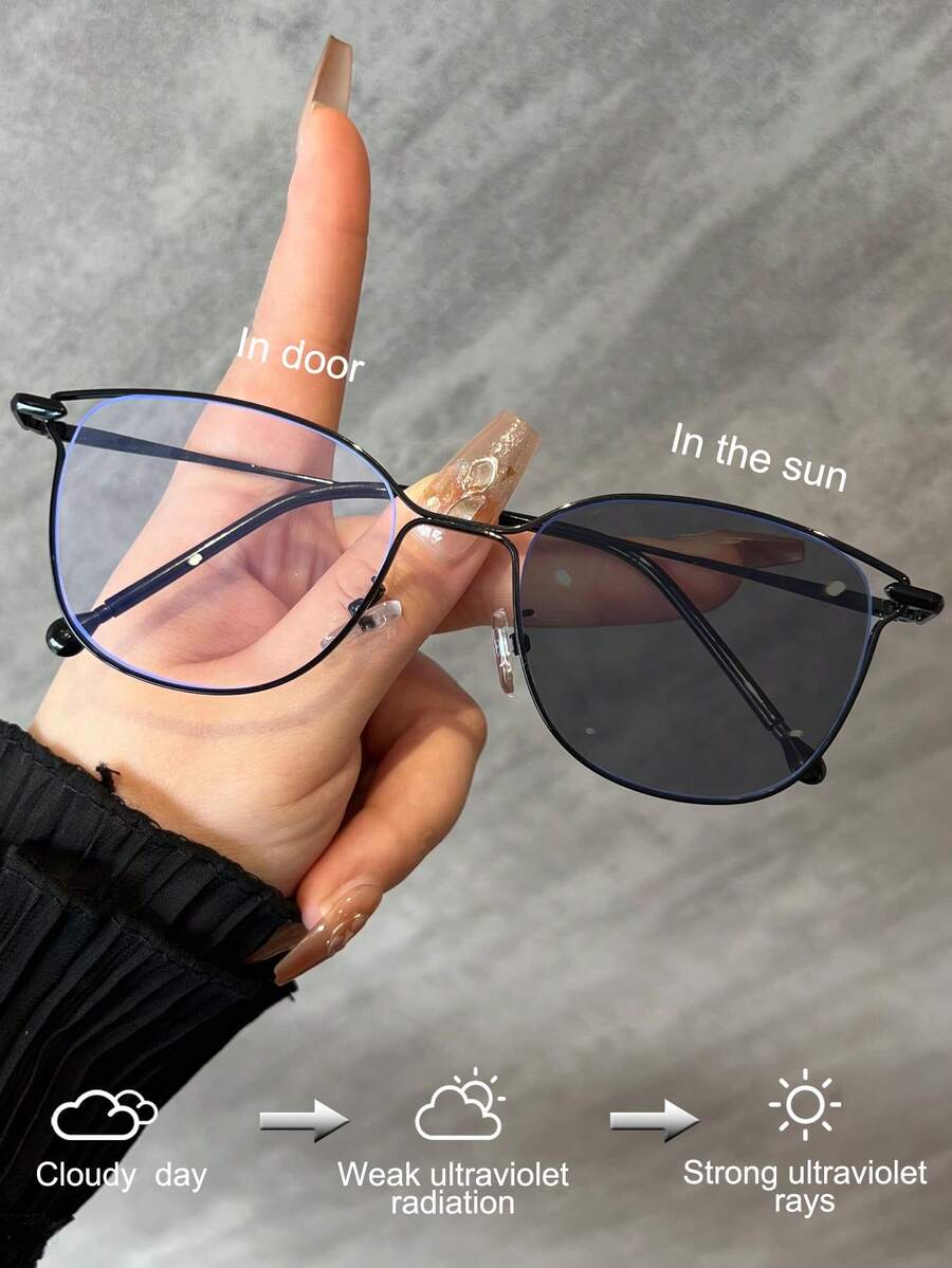 1pc Metal Cat-Eye Hollow Frame - Sunglasses Cat Eye review and price
