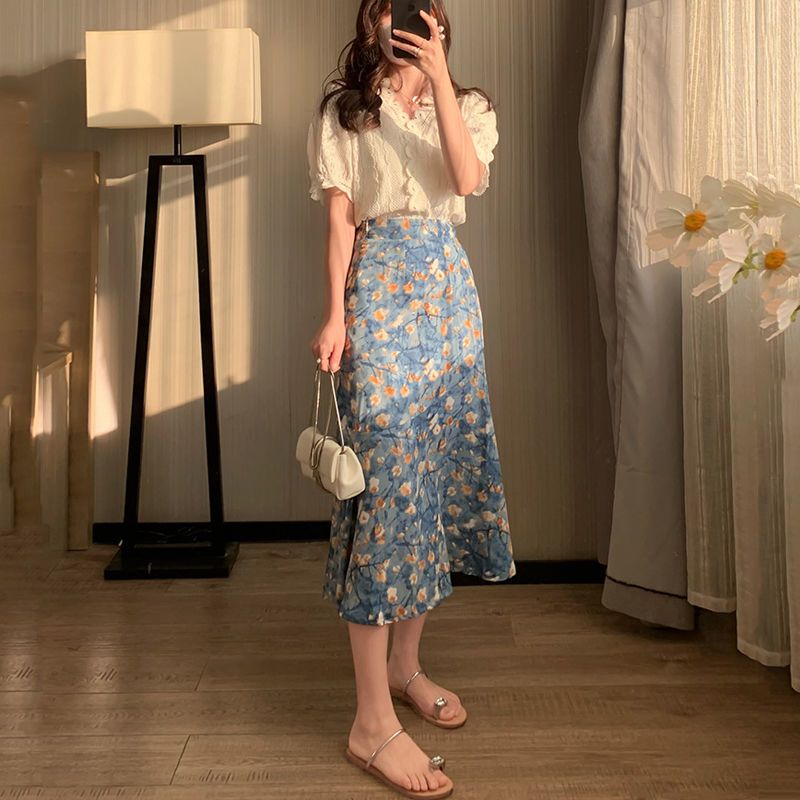 Women's Summer Two-Piece Set L - Midi Skirt Floral review and price