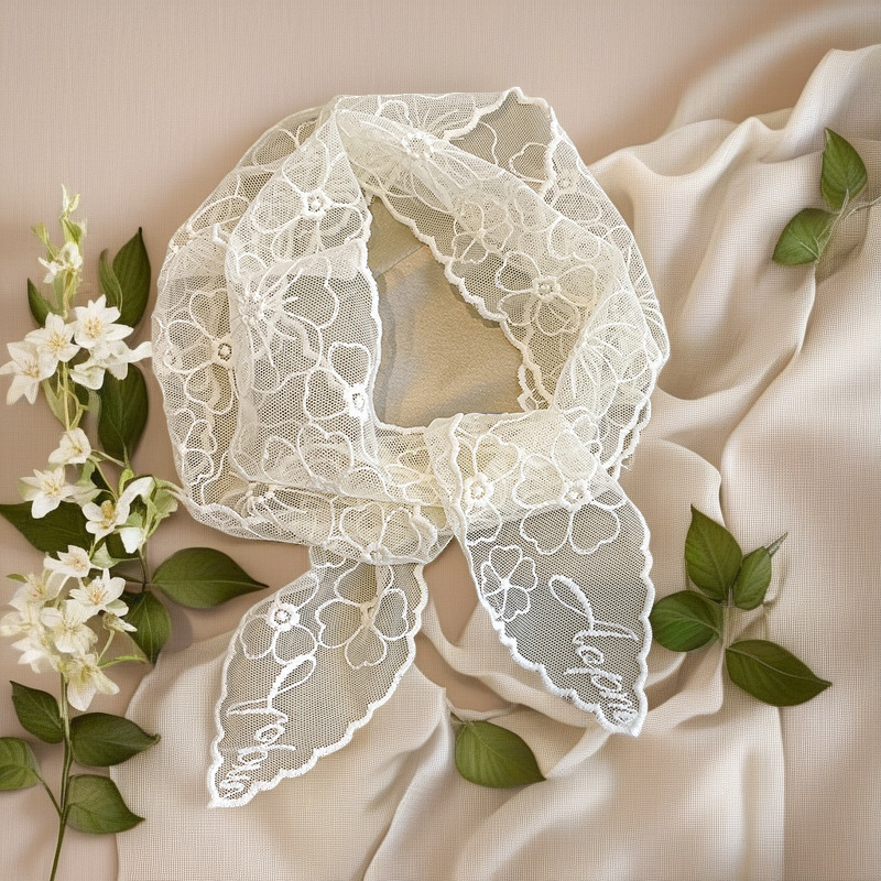 Lace French Silk Scarf Retro W - Headband Summer Knit review and price