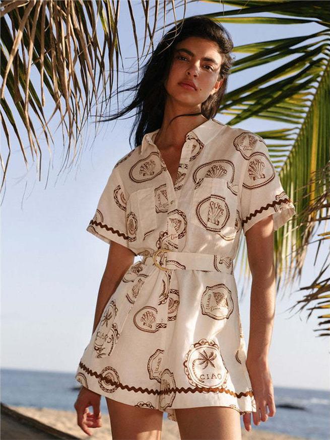 Elegant Floral Print Linen Wra - Linen Dress Wrap review and price
