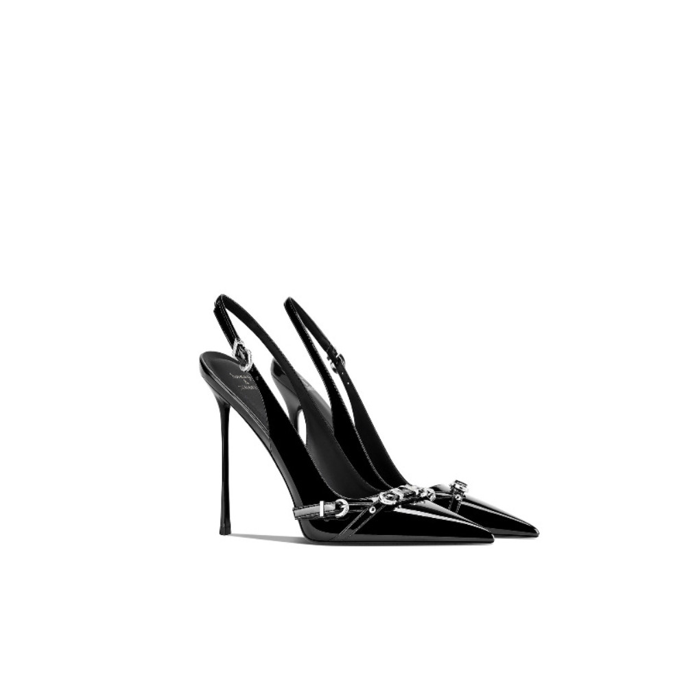 Fashionable Black Pointed Toe  - Sandal Strappy Heeled review and price