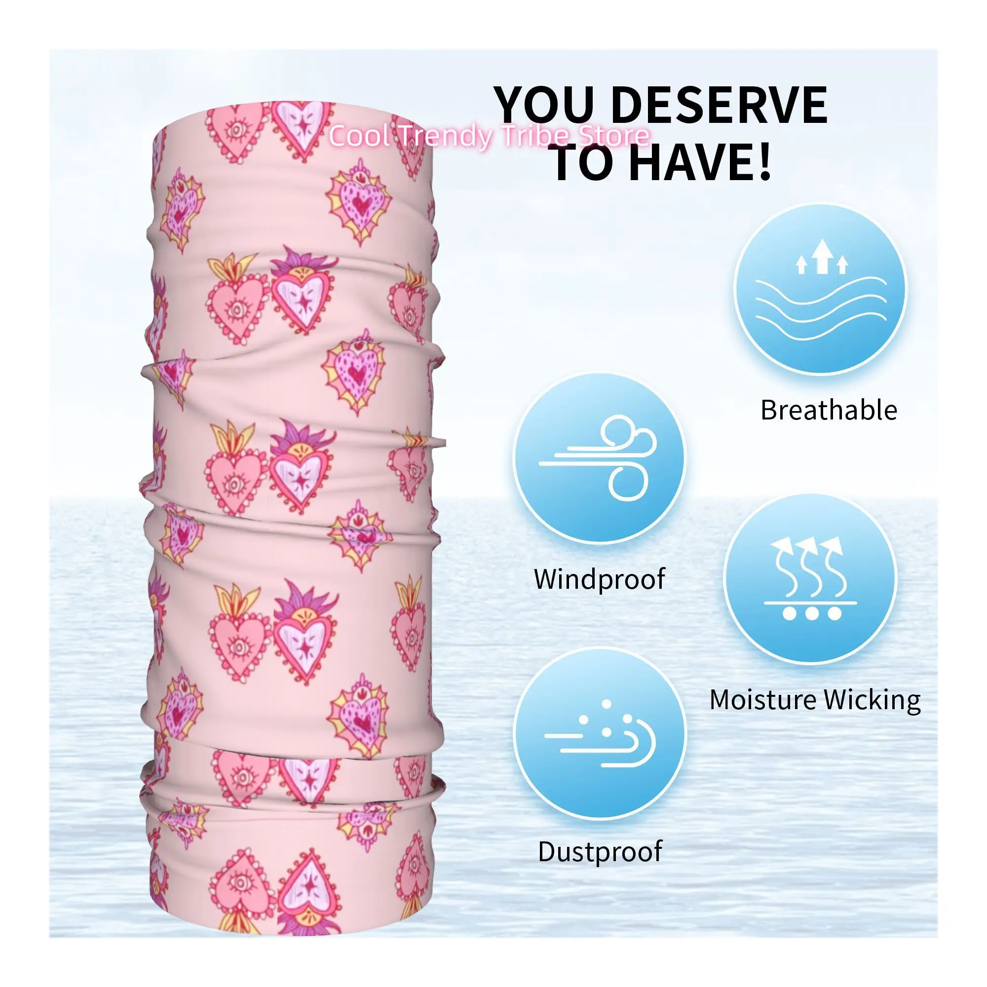 Pink Mexican Sacred Heart Roma - Headband Summer Knit review and price