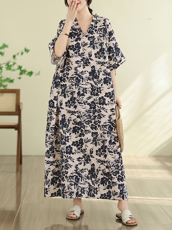 Summer Floral Vacation Style T - Linen Dress Wrap review and price